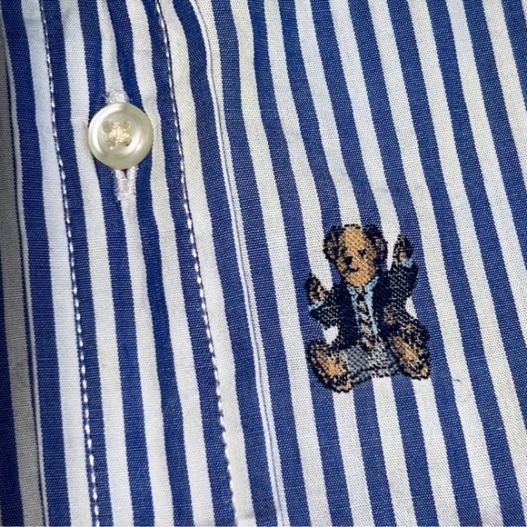 Authentic Ralph Lauren Polo signature designer bear button down sz 4T - Picture 4 of 5